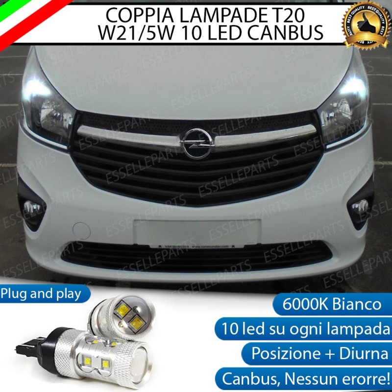 COPPIA 2 LUCI DIURNE 33 LED P21W CANBUS LUCE BIANCA 6000K POLO AW1