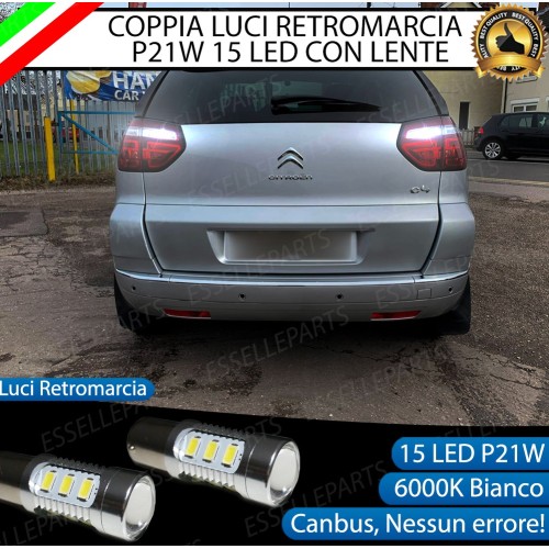 Luci Retromarcia 15 LED Citroen C4 Picasso CON LENTE FRONTALE