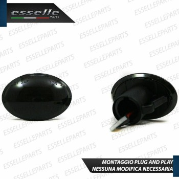 PLACCHETTE LATERALI NERE A 18 LED PER FRECCE SPECIFICHE PER FIAT 500
