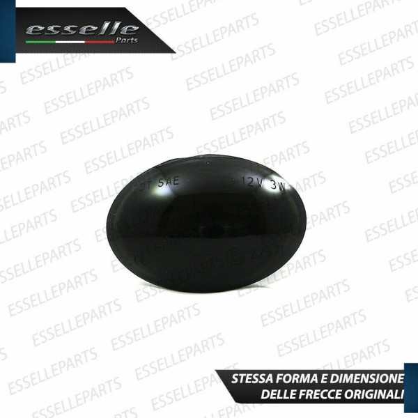 PLACCHETTE LATERALI NERE A 18 LED PER FRECCE SPECIFICHE PER FIAT 500