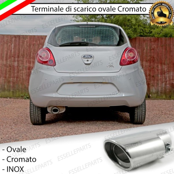 Terminale di scarico cromato MARMITTA FINALINO CROMATO INOX FORD KA II