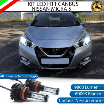 Kit Full Led 6000k H11 canbus NISSAN MICRA V Anabbaglianti No Error