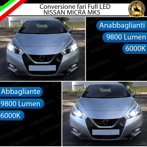 Conversione Fari Full LED NISSAN MICRA V