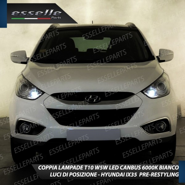 Coppia luci di posizione T10 W5W 6 LED canbus da 6000K Bianco 400 Lumen per Hyundai IX35 Fino al 2013