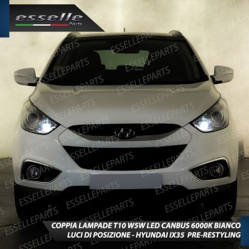Coppia luci di posizione T10 W5W 6 LED canbus da 6000K Bianco 400 Lumen per Hyundai IX35 Fino al 2013 Coppia luci di posizione T10 W5W 6 LED canbus da 6000K Bianco 400 Lumen per Hyundai IX35 Fino al 2013