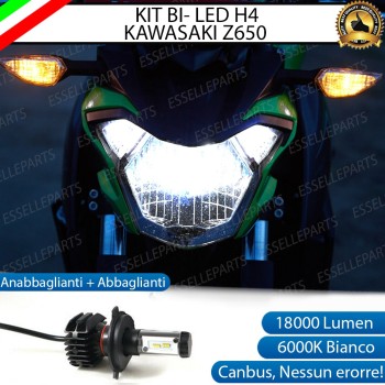 Kit Full LED Lampada H4 9000 LUMEN Anabbagliante Abbagliante KAWASAKI Z650