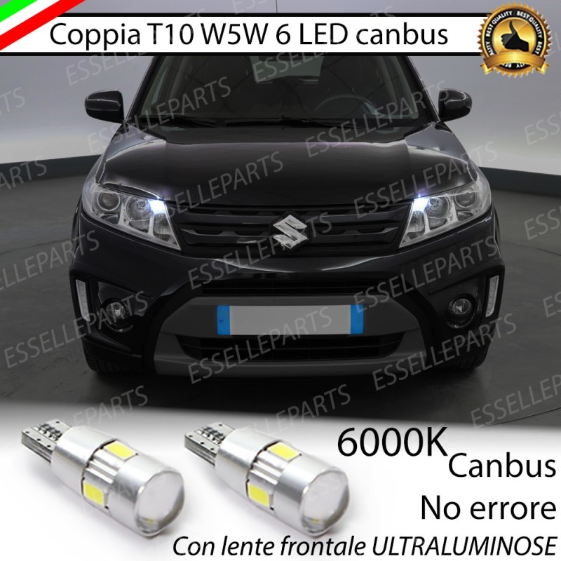 Lampade T10 W5W Canbus 6 LED no error luci posizione Suzuki Vitara