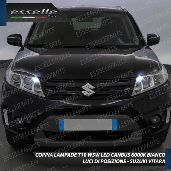 Coppia Lampade T10 W5W LED canbus con lente frontale per luci di posizione per Suzuki Vitara