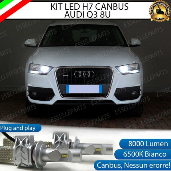 Kit Full LED H7 8000 Lumen 6000K bianco Abbaglianti AUDI Q3 Restyling