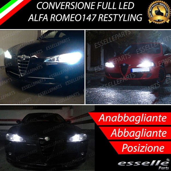 Conversione Fari Full LED per Alfa Romeo 147 Restyling 6000K Bianco Canbus