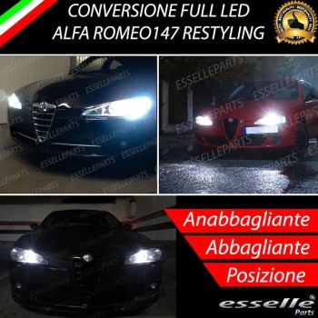 Conversione Fari Full LED per Alfa Romeo 147 Restyling 6000K Bianco Canbus Conversione Fari Full LED per Alfa Romeo 147 Restyling 6000K Bianco Canbus
