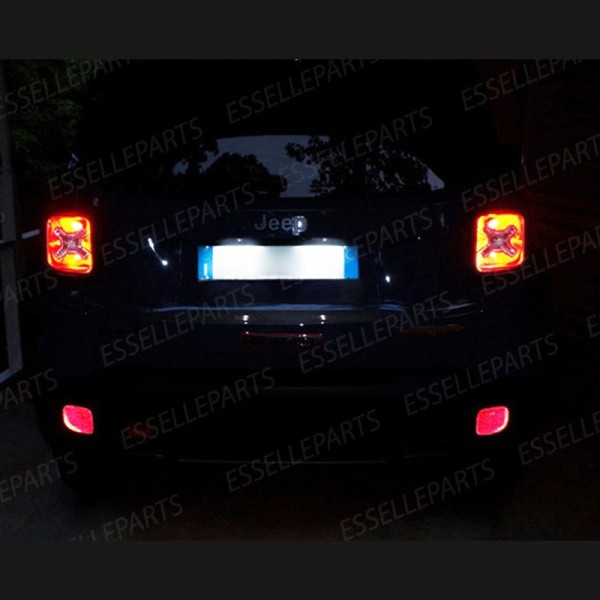 Coppia Luci Targa T10 W5W 5 LED canbus 6000K Bianco per Jeep Renegade Dal 2019
