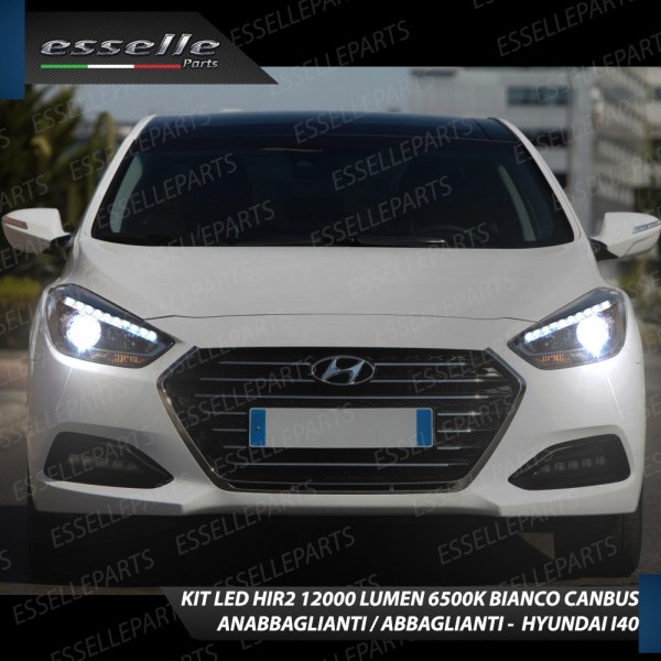 Kit Mono led HIR/HIR2 12000 Lumen 6000K bianco HYUNDAI I40 dal 2014