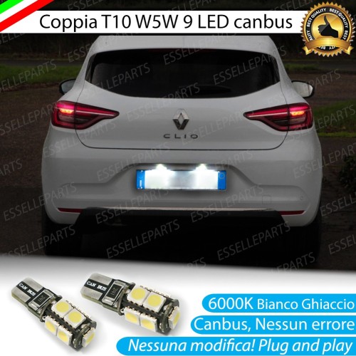 Luci Targa 9 LED Canbus 6000K per RENAULT CLIO 5