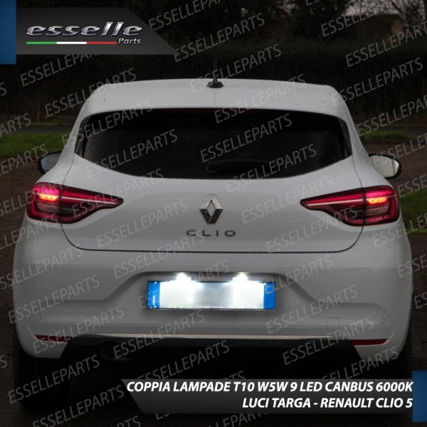 Luci Targa 9 LED Canbus 6000K per RENAULT CLIO 5