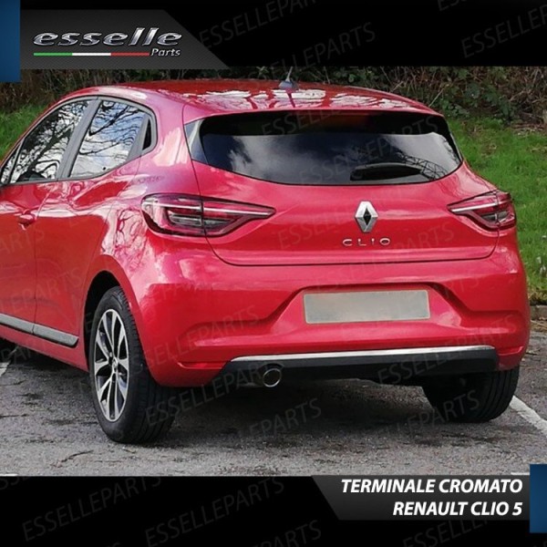 Terminale di scarico cromato INOX per RENAULT CLIO 5