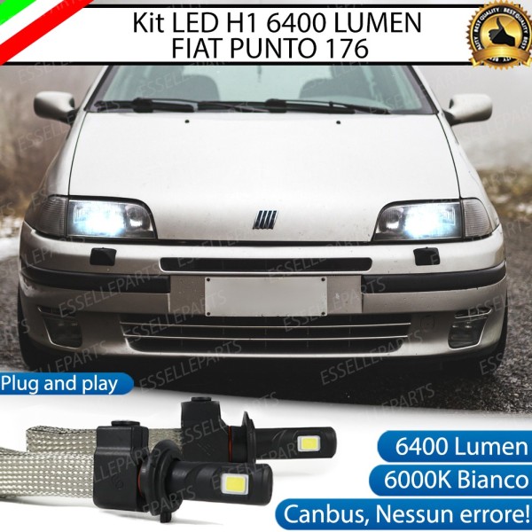 Kit Full LED H1 Anabbaglianti 6400 Lumen 6000K FIAT PUNTO con fari a parabola doppia