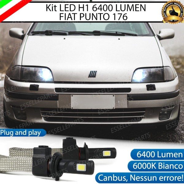 Kit Full LED H1 Abbaglianti 6400 Lumen 6000K FIAT PUNTO con fari a parabola doppia
