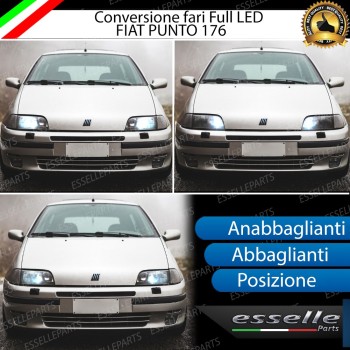 Conversione Fari Full LED 6000K bianco Fiat Punto Mk1 con fari a parabola doppia