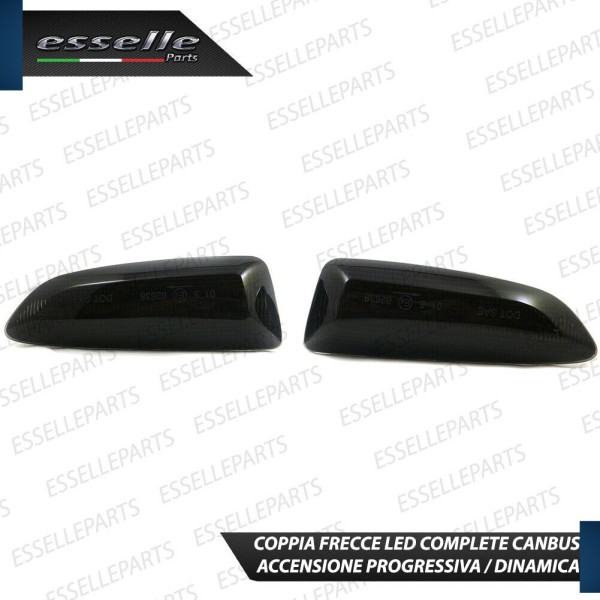 Placchette Dinamiche Laterali nere a led per frecce specifiche per OPEL CROSSLAND X