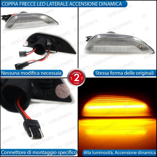 Placchette Dinamiche Laterali a led per frecce specifiche per OPEL MOKKA X