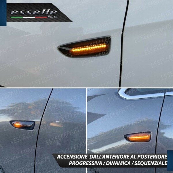 Placchette Dinamiche Laterali nere a led per frecce specifiche per OPEL MOKKA