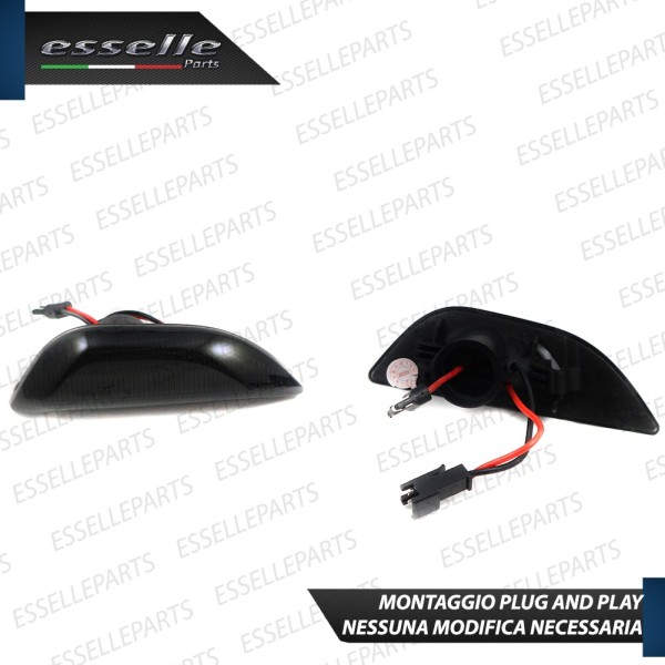 Placchette Dinamiche Laterali nere a led per frecce specifiche per OPEL MOKKA X