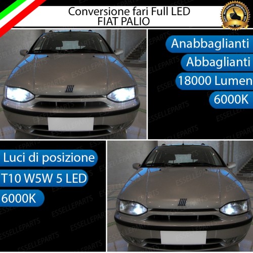 Lampade a LED H4 + T10 per FIAT PALIO Luce Bianca No Error