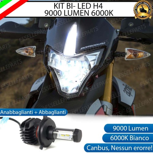 Kit Full LED H4 Anabbagliante Per Aprilia Dorsoduro 900 9000 Lumen 6000K Bianco