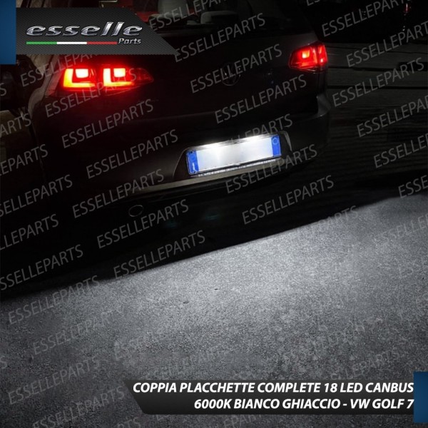 Placchette Luci Targa Led VW GOLF VII 6000K Bianco