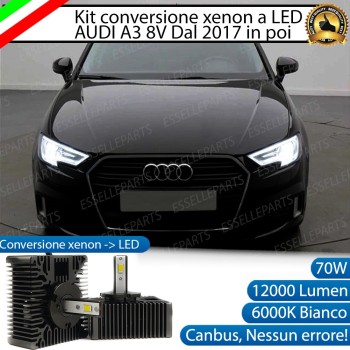 KIT LED D5S CONVERSIONE DA BIXENO A LED 12000 LUMEN 6000K AUDI A3 8V Restyling
