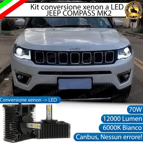 KIT LED D5S CONVERSIONE DA BIXENO A LED 12000 LUMEN 6000K JEEP COMPASS II