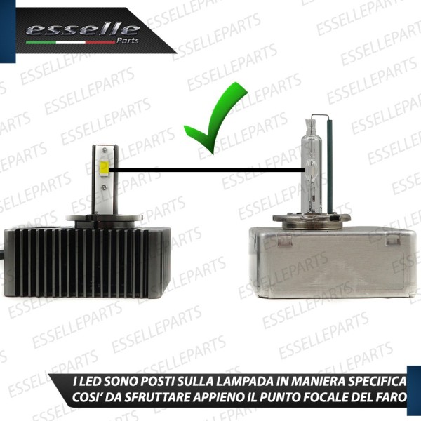 KIT LED D5S CONVERSIONE DA BIXENO A LED 12000 LUMEN 6000K OPEL CORSA E