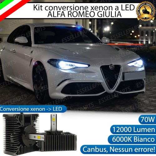 CONVERSIONE DA BI XENO A LED 12000 LUMEN 6000K ALFA ROMEO GIULIA
