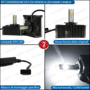 KIT LED D5S CONVERSIONE DA BIXENO A LED 12000 LUMEN 6000K SSANGYONG TIVOLI