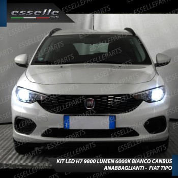 Kit Full LED H7 9800 LUMEN 6000K Anabbaglianti FIAT TIPO con fari a parabola