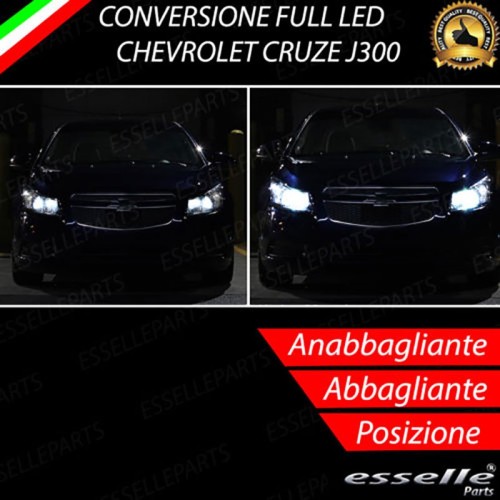 Conversione Full LED Anabbaglianti / Abbaglianti e Luci di posizione LED per CHEVROLET CRUZE, 6000K bianco, plug and play