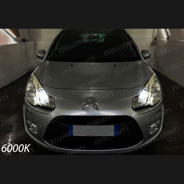 Conversione Fari Full LED per Citroen C3 MK2 6000K Bianco Ghiaccio Canbus