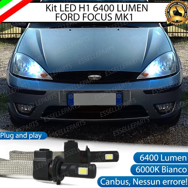 Kit Full LED H1 Abbaglianti 6400 Lumen 6000K bianco FORD FOCUS MK1 RESTYLING
