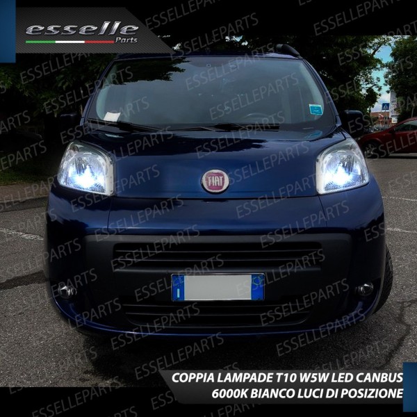 Coppia Luci Di Posizione 10 LED Per Fiat Qubo Canbus 6000K Bianco Ghiaccio
