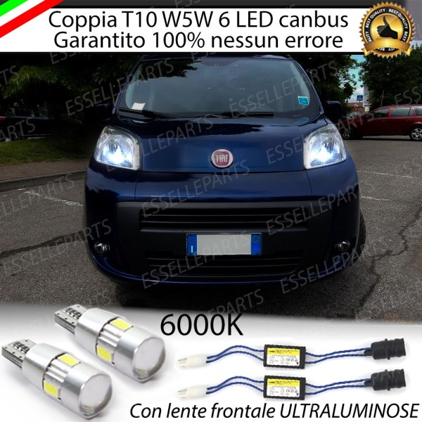 Lampada T10 6 LED W5W Canbus 6000K Luce Bianca No Error