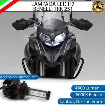 Kit Full LED H7 Anabbagliante Per Benelli TRK 251 4900 Lumen 6000K Bianco