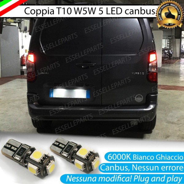 Luci Targa 5 LED Canbus 6000K per OPEL COMBO F