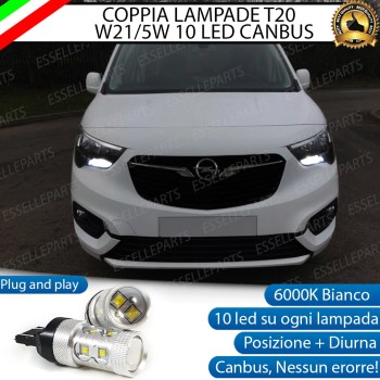 Luci di Posizione/Diurne 10 LED T20 OPEL COMBO F Luci di Posizione/Diurne 10 LED T20 OPEL COMBO F
