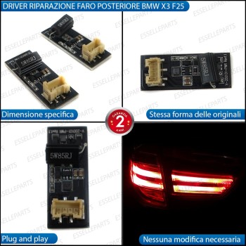 COPPIA DRIVER per centralina fanale posteriore LED BMW X3 F25