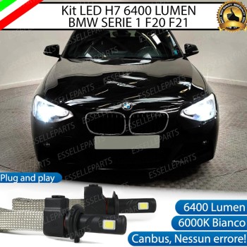Kit Full LED H7 6400 Lumen 6000K bianco Anabbaglianti BMW SERIE 1 F20 F21