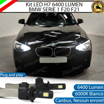 Kit Full LED H7 6400 Lumen 6000K bianco Abbaglianti BMW SERIE 1 F20 F21