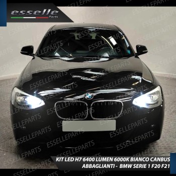Kit Full LED H7 6400 Lumen 6000K bianco Abbaglianti BMW SERIE 1 F20 F21