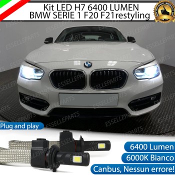 Kit Full LED H7 6400 Lumen 6000K bianco Anabbaglianti BMW SERIE 1 F20