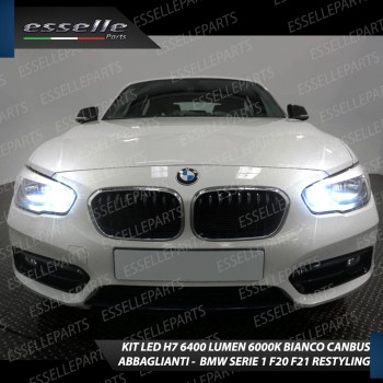 Kit Full LED H7 6400 Lumen 6000K bianco Abbaglianti BMW SERIE 1 F20 F21